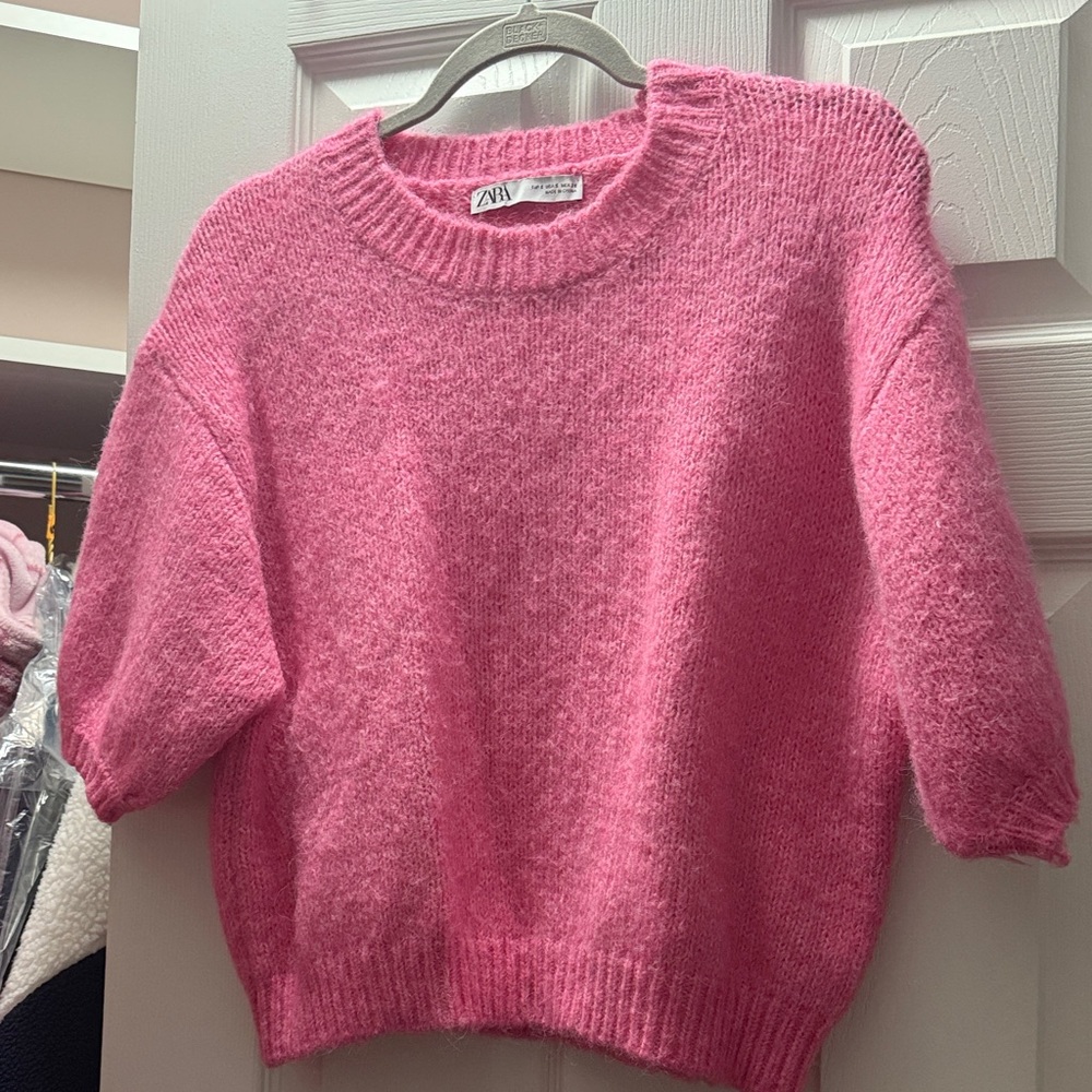 Zara Pink Crew Neck Sweater